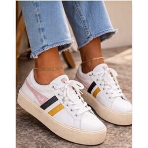 Gola Classics Women's Orchid Platform Snake Pink Sneakers Size 6